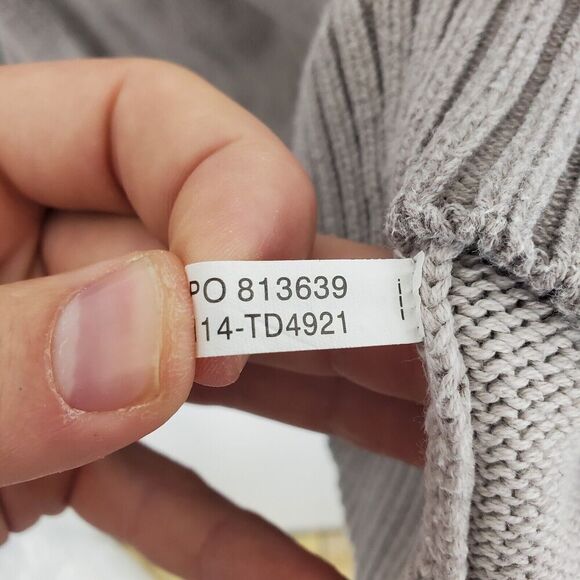 Tommy Bahama Mens Sweater Thick Heavy Cotton Beige Shallow V Neck Dad Grunge XXL - Picture 6 of 10